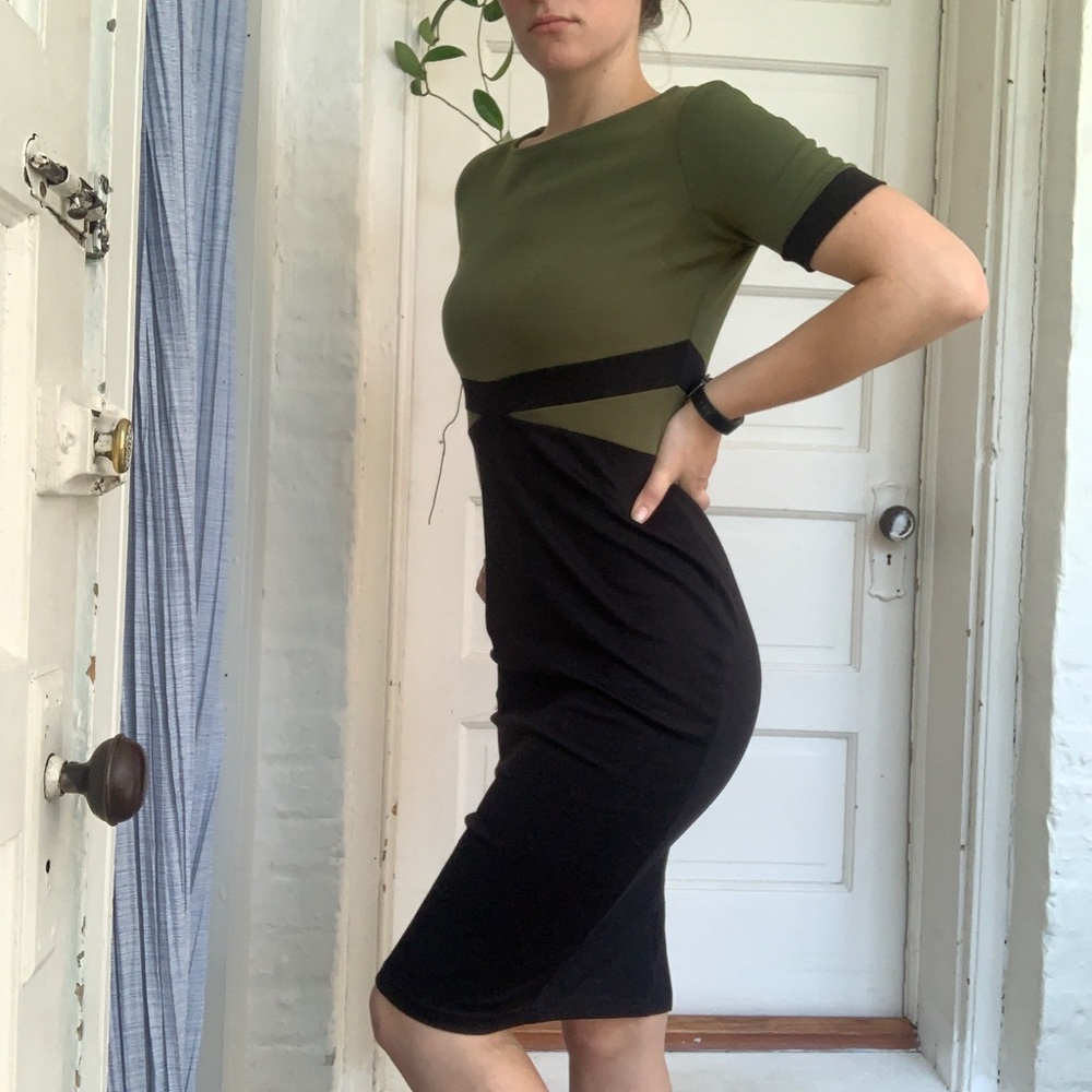 Color Block Bodycon Dress - Picture 7 of 7
